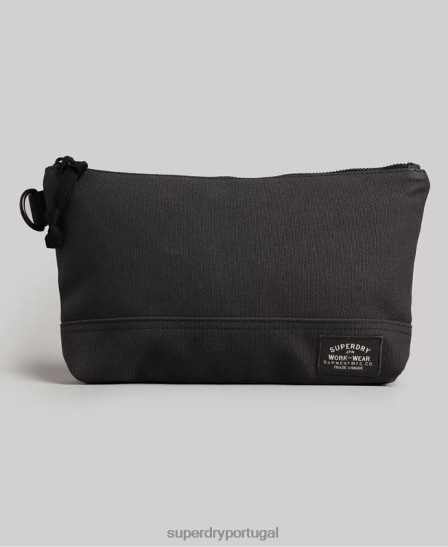 bolsa de lavagem clássica homens cinza escuro acessórios Superdry 2208H1873