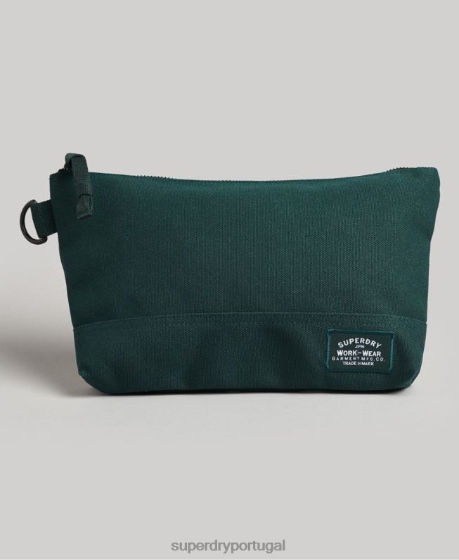 bolsa de lavagem clássica homens verde acessórios Superdry 2208H1717