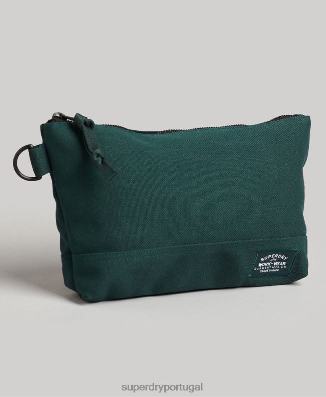 bolsa de lavagem clássica homens verde acessórios Superdry 2208H1717