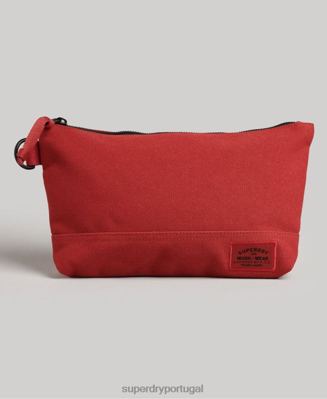 bolsa de lavagem clássica homens vermelho acessórios Superdry 2208H1716