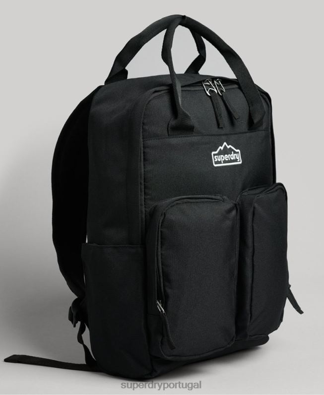 mochila alça superior homens cinza escuro acessórios Superdry 2208H1654