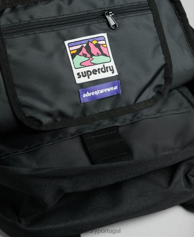 mochila alça superior homens cinza escuro acessórios Superdry 2208H1654