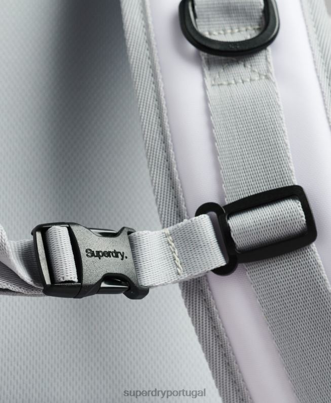 mochila gráfica de lona de montanha homens branco acessórios Superdry 2208H1610