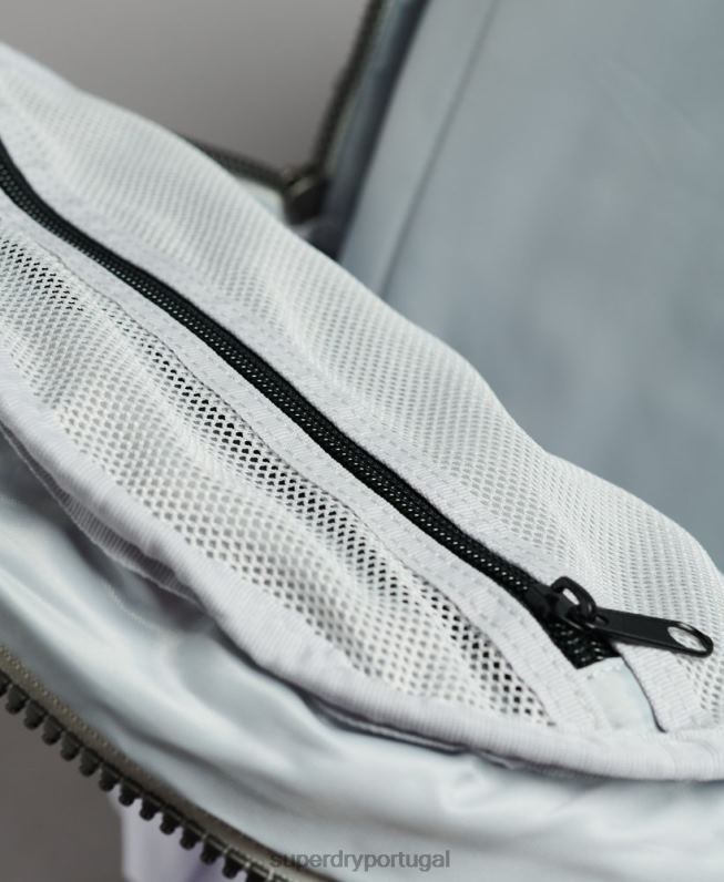 mochila gráfica de lona de montanha homens branco acessórios Superdry 2208H1610