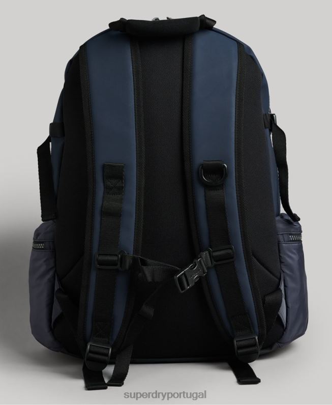 mochila gráfica de lona de montanha homens marinha acessórios Superdry 2208H113