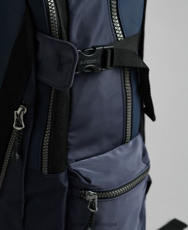 mochila gráfica de lona de montanha homens marinha acessórios Superdry 2208H113