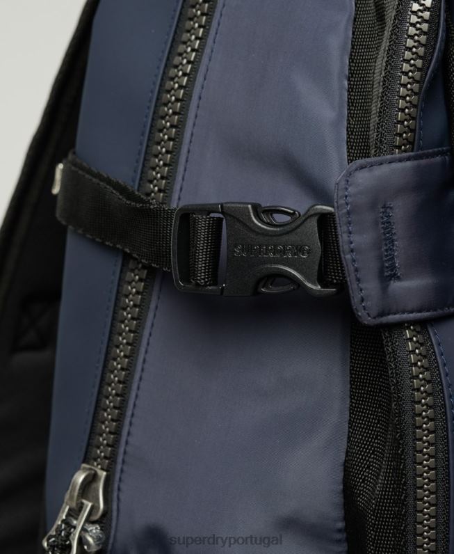 mochila gráfica de lona de montanha homens marinha acessórios Superdry 2208H1832