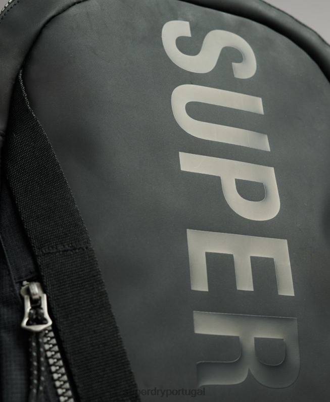mochila gráfica de lona de montanha homens preto acessórios Superdry 2208H1696