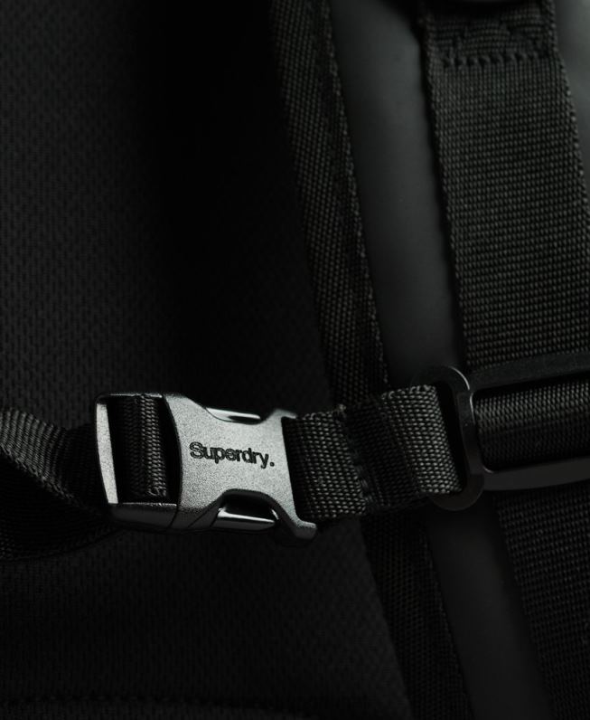 mochila gráfica de lona de montanha homens preto acessórios Superdry 2208H1696