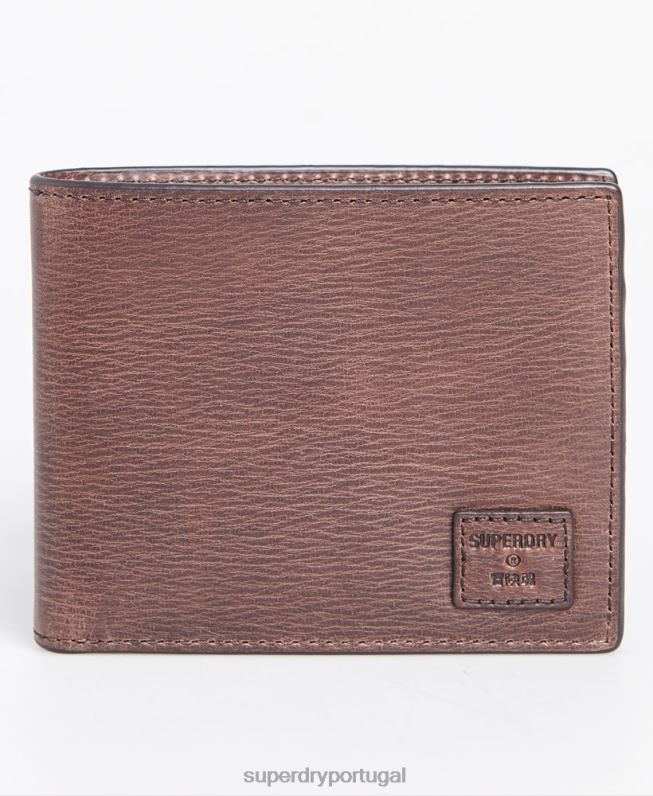 Benson carteira dobrada encaixotada homens marrom acessórios Superdry 2208H6429