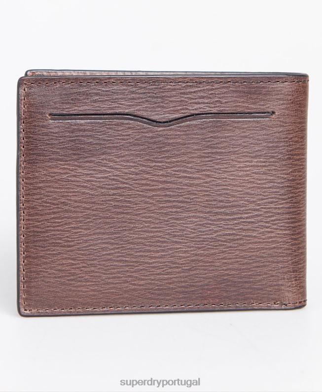 Benson carteira dobrada encaixotada homens marrom acessórios Superdry 2208H6429