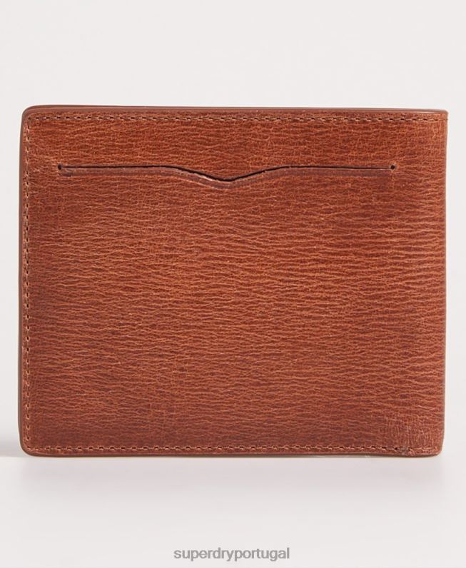 Benson carteira dobrada encaixotada homens marrom acessórios Superdry 2208H6430