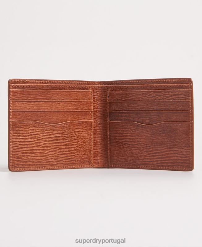 Benson carteira dobrada encaixotada homens marrom acessórios Superdry 2208H6430