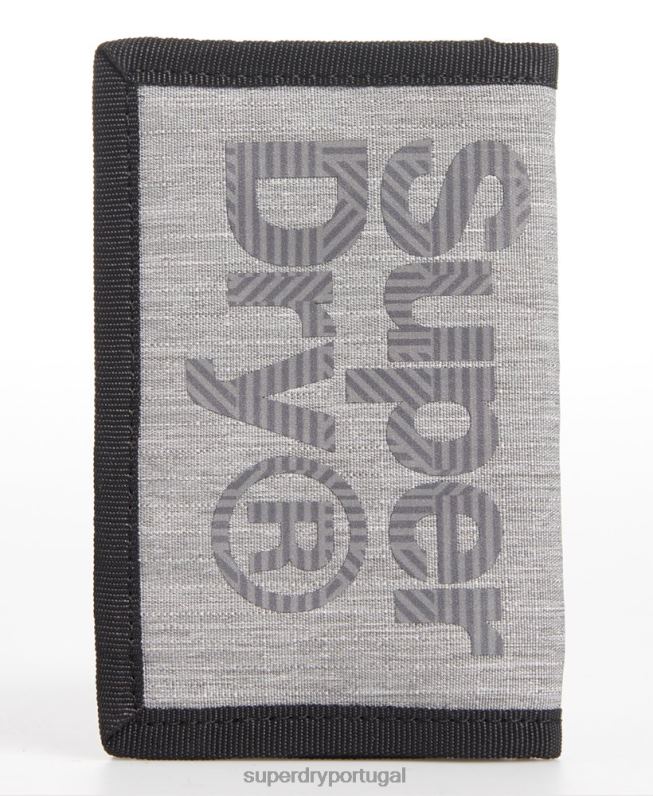 carteira logo homens cinza acessórios Superdry 2208H6442