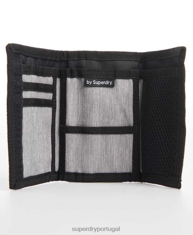 carteira logo homens cinza acessórios Superdry 2208H6442