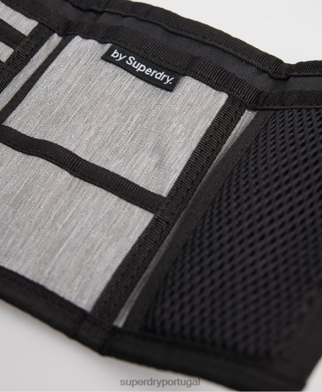 carteira logo homens cinza acessórios Superdry 2208H6442