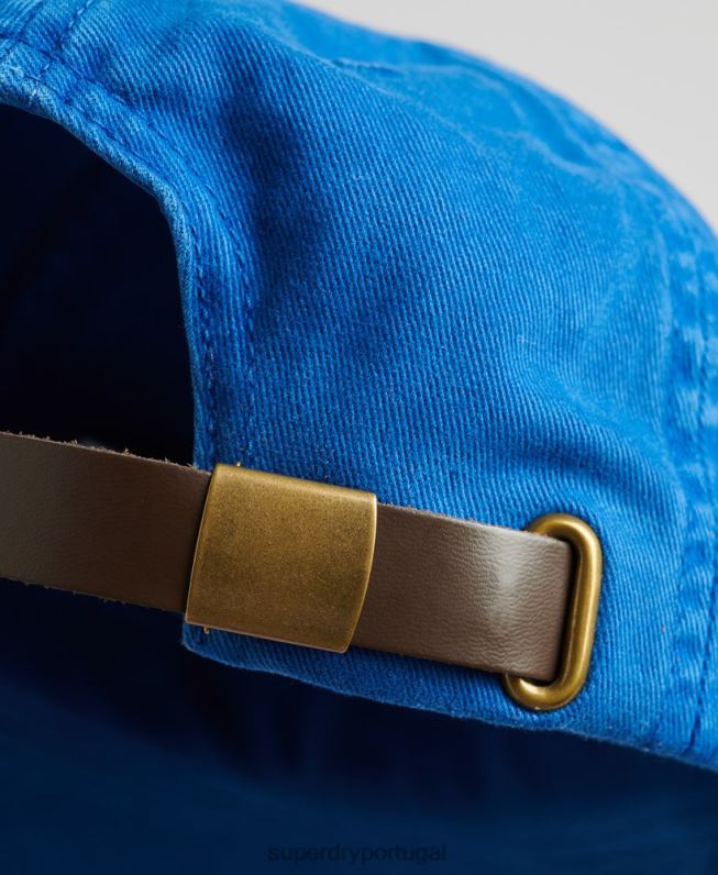 boné bordado vintage homens azul acessórios Superdry 2208H1625