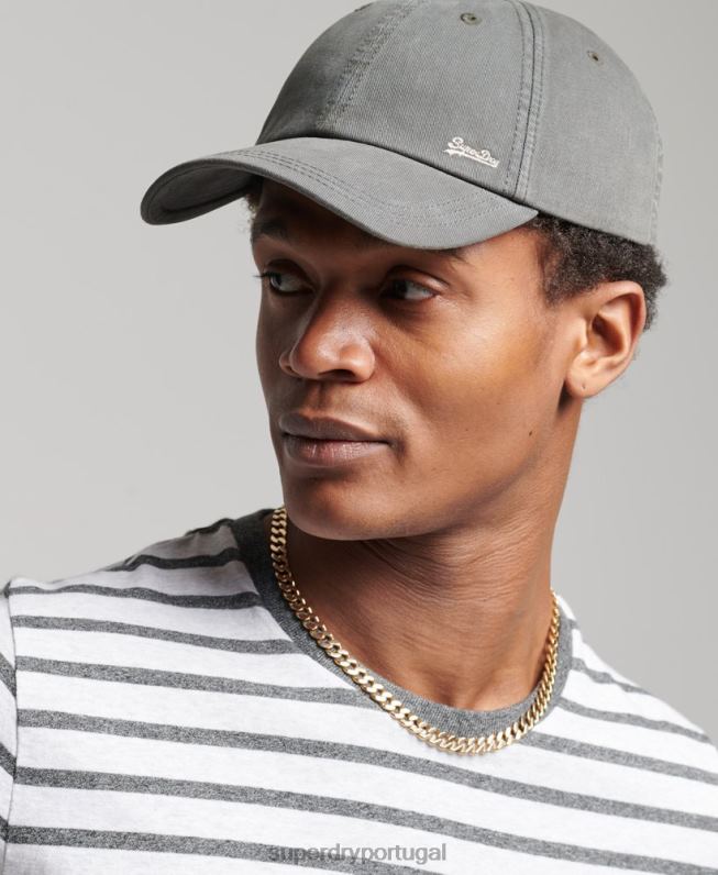 boné bordado vintage homens cinza escuro acessórios Superdry 2208H1641