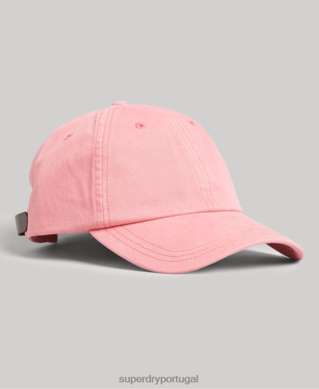 boné bordado vintage homens coral acessórios Superdry 2208H1774