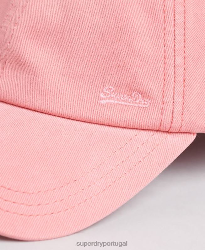 boné bordado vintage homens coral acessórios Superdry 2208H1774