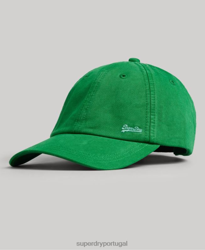 boné bordado vintage homens verde acessórios Superdry 2208H1670