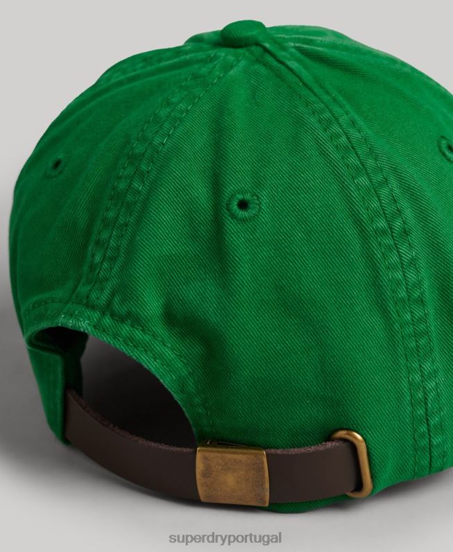 boné bordado vintage homens verde acessórios Superdry 2208H1670