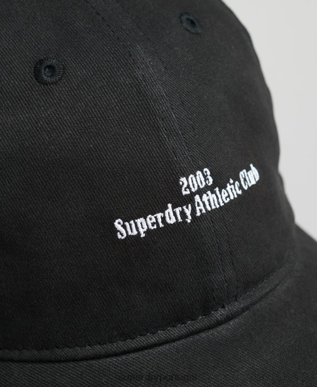 boné de beisebol essencial homens preto acessórios Superdry 2208H1626