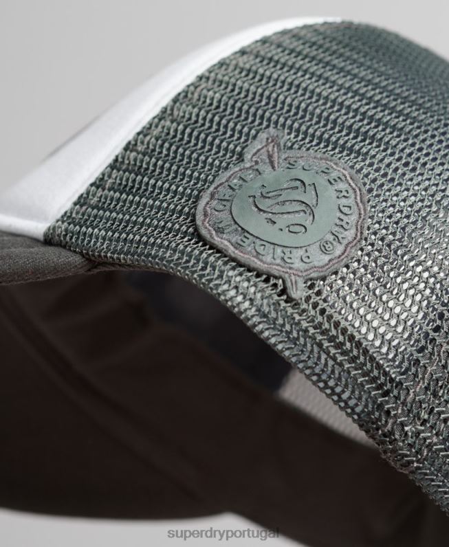 boné de caminhoneiro clássico homens branco acessórios Superdry 2208H1594