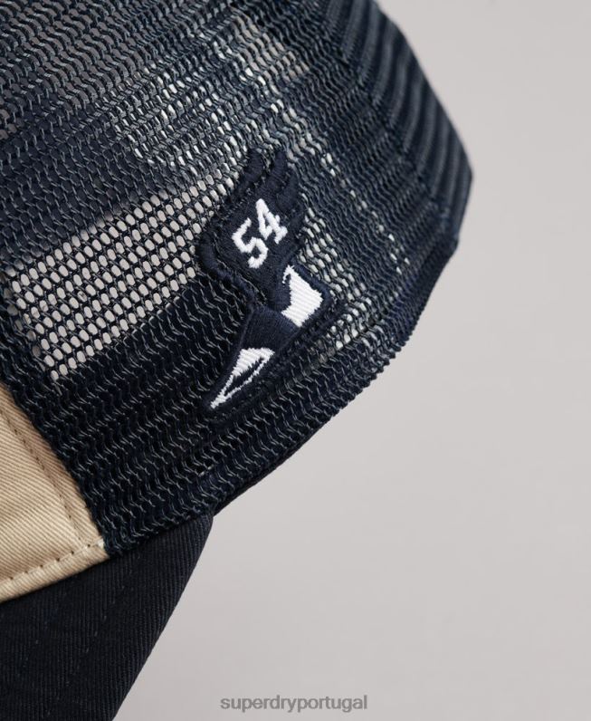 boné de caminhoneiro clássico homens creme acessórios Superdry 2208H1791