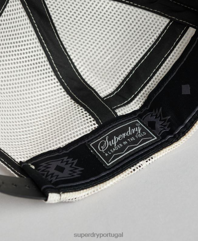 boné de caminhoneiro marcador homens cinza escuro acessórios Superdry 2208H1720