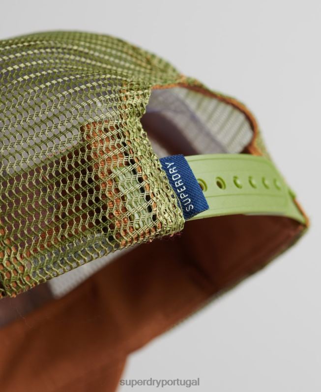 boné de caminhoneiro vintage homens branco acessórios Superdry 2208H1604