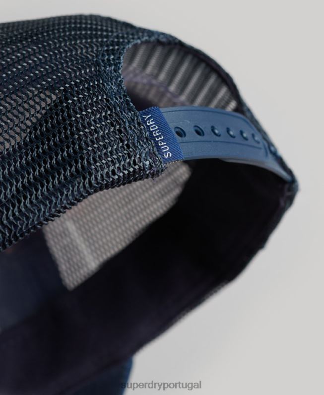 boné de caminhoneiro vintage homens branco acessórios Superdry 2208H1624