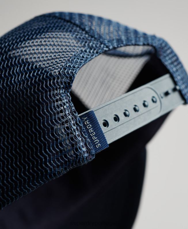 boné de caminhoneiro vintage homens branco acessórios Superdry 2208H1651