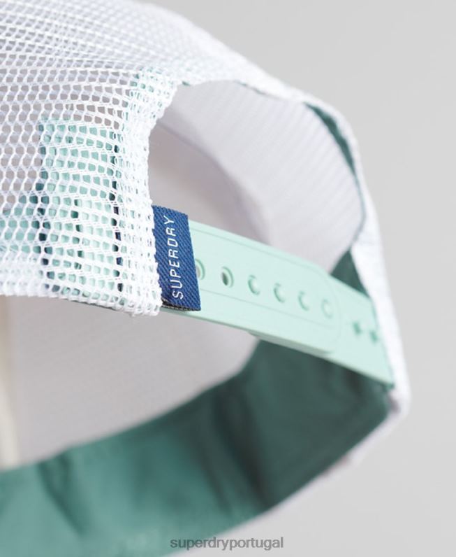 boné de caminhoneiro vintage homens branco acessórios Superdry 2208H1668