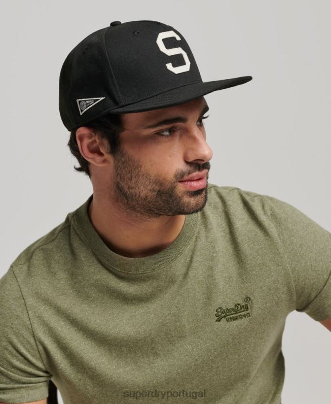 boné gráfico b-boy homens preto acessórios Superdry 2208H1647