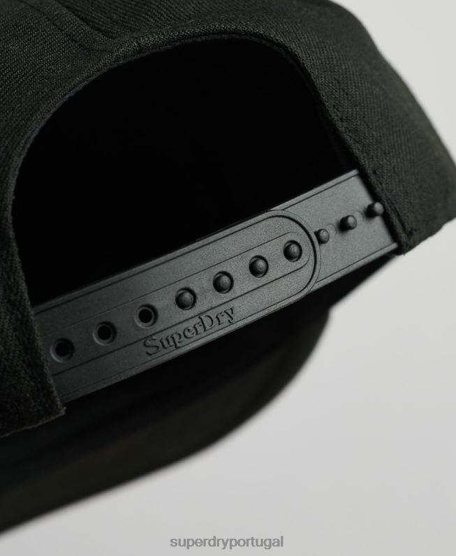 boné gráfico b-boy homens preto acessórios Superdry 2208H1647