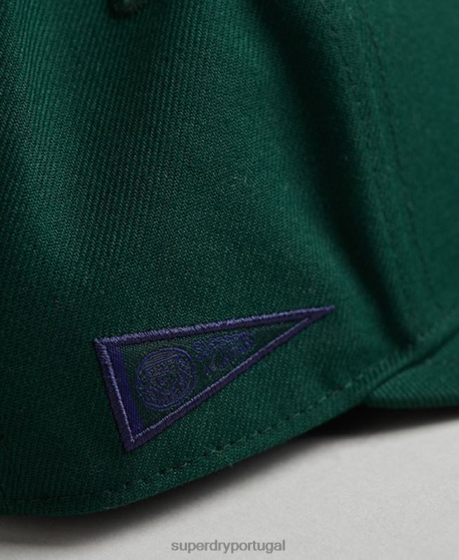 boné gráfico b-boy homens verde acessórios Superdry 2208H1676