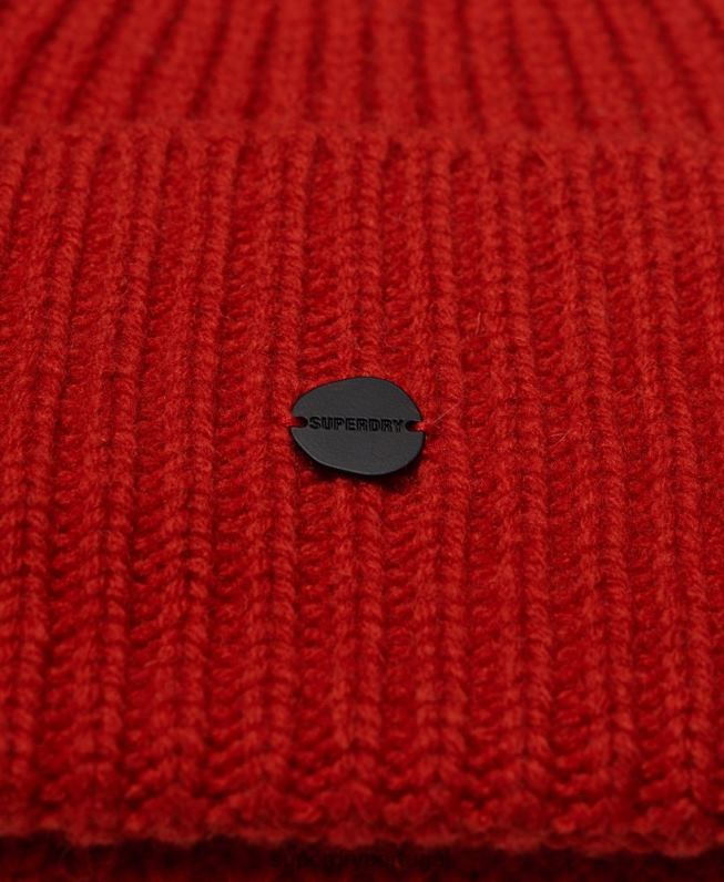 gorro canelado premium studios homens laranja acessórios Superdry 2208H1784