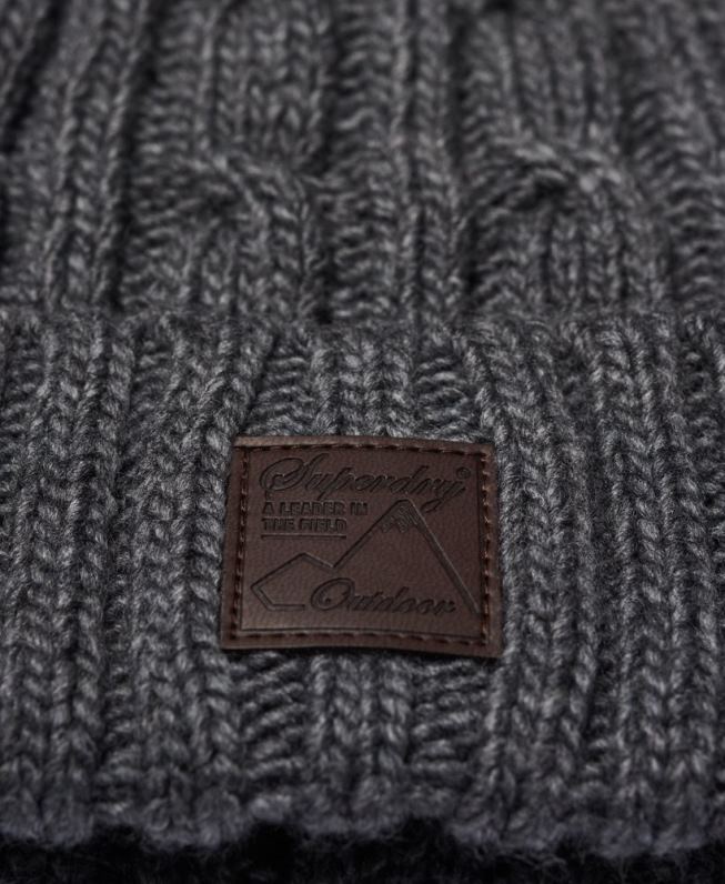 gorro de cabo de arrastão homens cinza acessórios Superdry 2208H1814