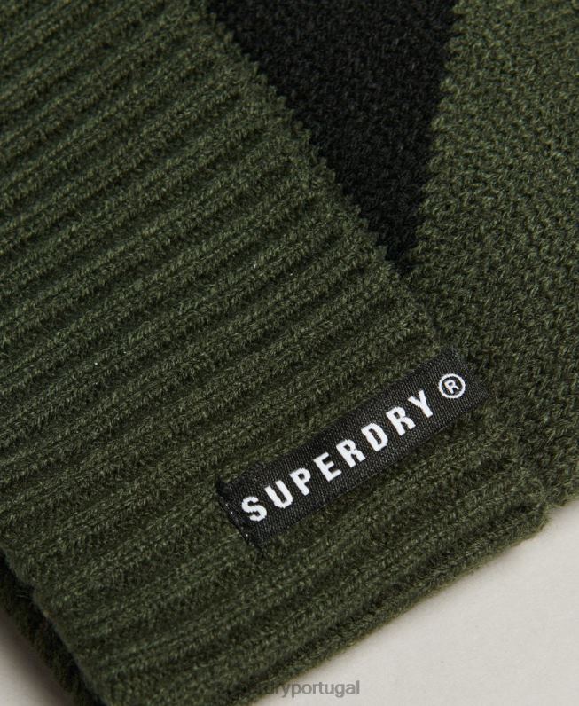 gorro de punho de neve homens verde acessórios Superdry 2208H1394