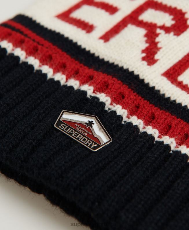 gorro logotipo homens azul escuro acessórios Superdry 2208H1841