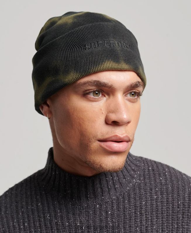 gorro tingido homens preto acessórios Superdry 2208H1673
