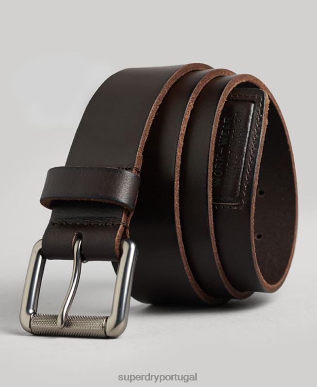 cinto de crachá homens marrom acessórios Superdry 2208H1593