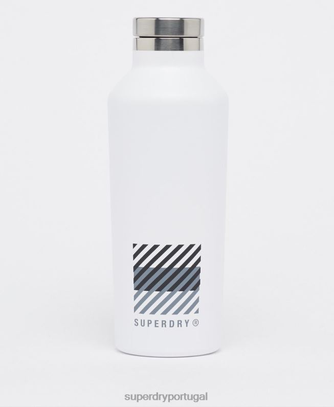 garrafa de aço de treinamento homens branco acessórios Superdry 2208H5368