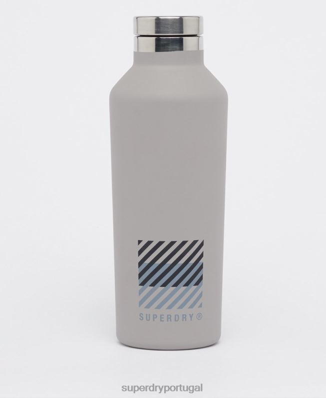 garrafa de aço de treinamento homens cinza acessórios Superdry 2208H1828