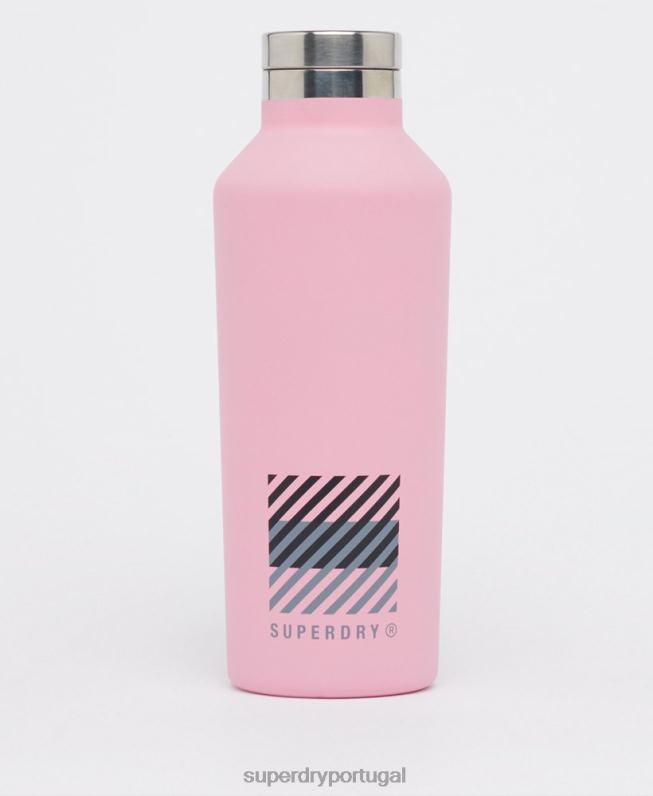 garrafa de aço de treinamento homens rosa acessórios Superdry 2208H5375