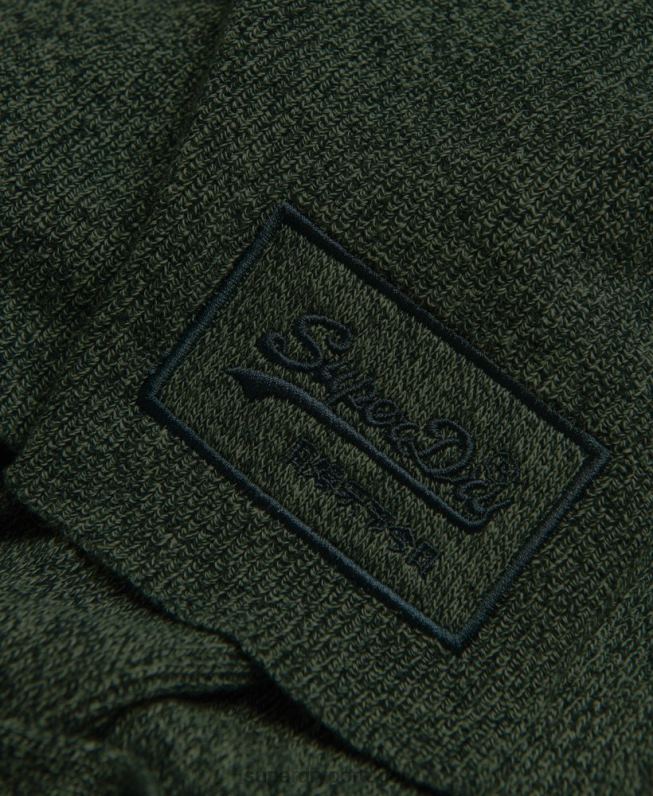 cachecol clássico com logo vintage homens verde acessórios Superdry 2208H1879