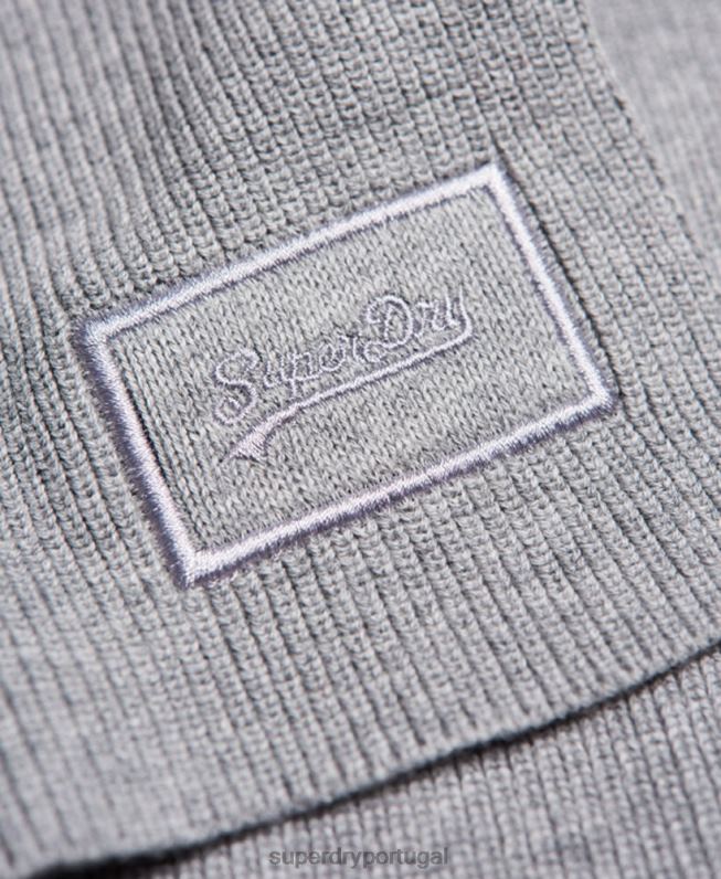 lenço de logo vintage homens cinza claro acessórios Superdry 2208H1821