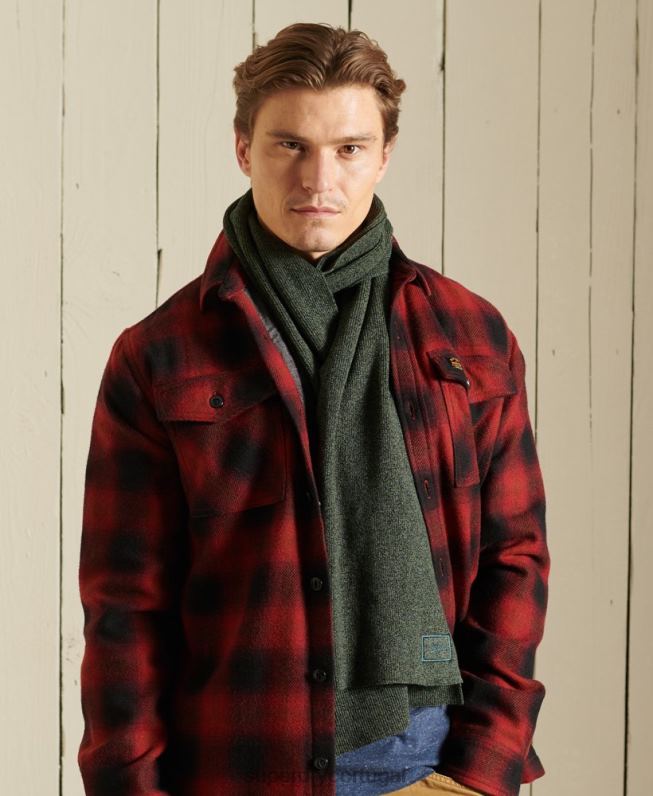 lenço de logo vintage homens verde acessórios Superdry 2208H1823