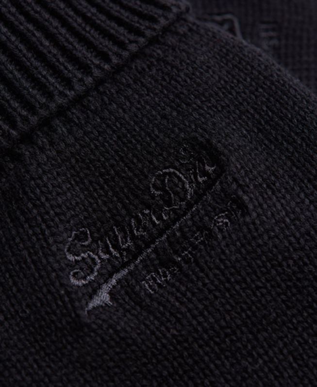 luvas clássicas com logo vintage homens preto acessórios Superdry 2208H1799